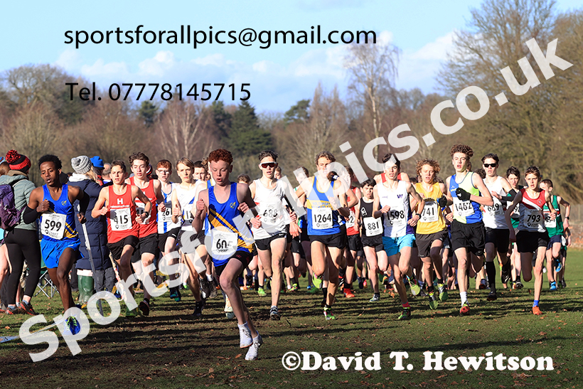 Boys under-15s 2025 Northern Cross Country Champs, Tatton Park, Knutsford, Cheshire. Photo: David T. Hewitson/Sports for All Pics